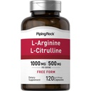 Piping Rock L-Arginina L-Citrulina Suplemento 1500 mg • 120 Cápsulas