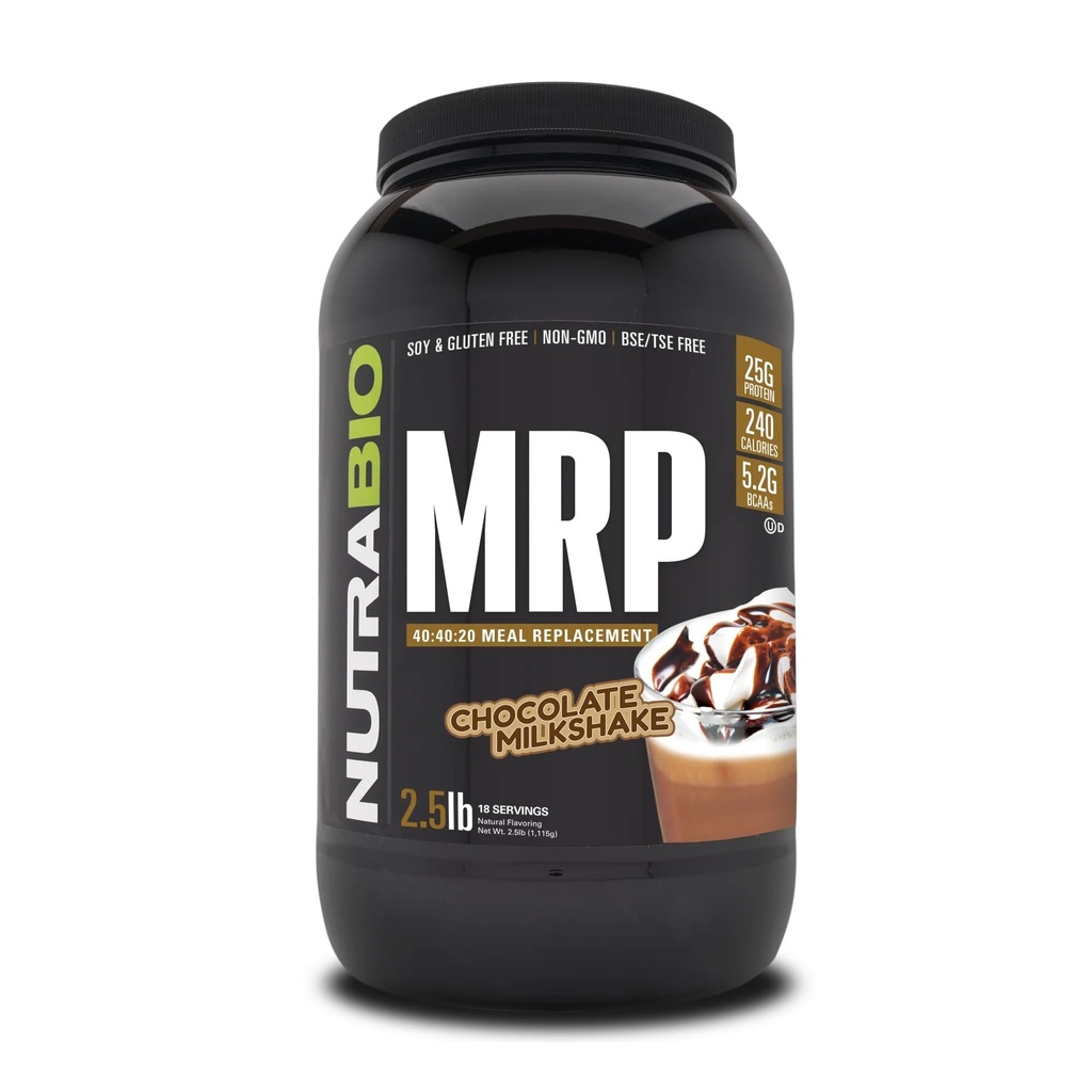 NutraBio MRP – Pó de proteína de substituição completa da refeição, 2,5 libras - Chocolate
