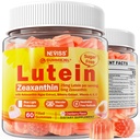 Suplementos sem açúcar Lutein Zeaxantina Gummies (25mg) Vitaminas A, C, E, Bilberry, Astaxantina - Óleo de coco para melhor absorção - Adultos & Adolescentes Visão Saúde, Estreito ocular, Olhos secos - Vegan, 60Cts