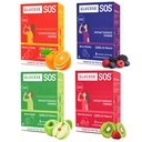 Glicose SOS Embalagens de glucose com dextrose natural, rápida absorção que dissolve instantaneamente na boca sem necessidade de água, 4 Sabor Variety 24 Servings