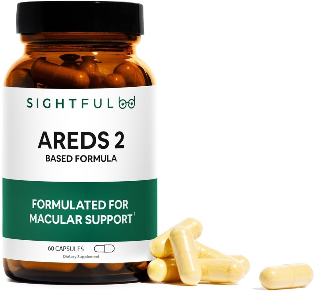 AREDS 2 Based Formula Eye Vitaminas (60 Count) Lutein & Zeaxantina