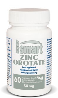 Superesmart - Zinc Orotate Supplement 100mg por dia (Formulário melhorado) - Apoio Imune - Energia & Metabolismo Booster - Pills Mild Acne - Saúde da Pele - Não-GMO e Glúten Grátis - 60 Cápsulas Vegetarianas