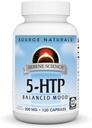 Fonte Naturals Sereno Ciência 5-HTP, Equilíbrio Mood*, Suplemento Dietário Não-GMO, 200 mg - 120 Cápsulas