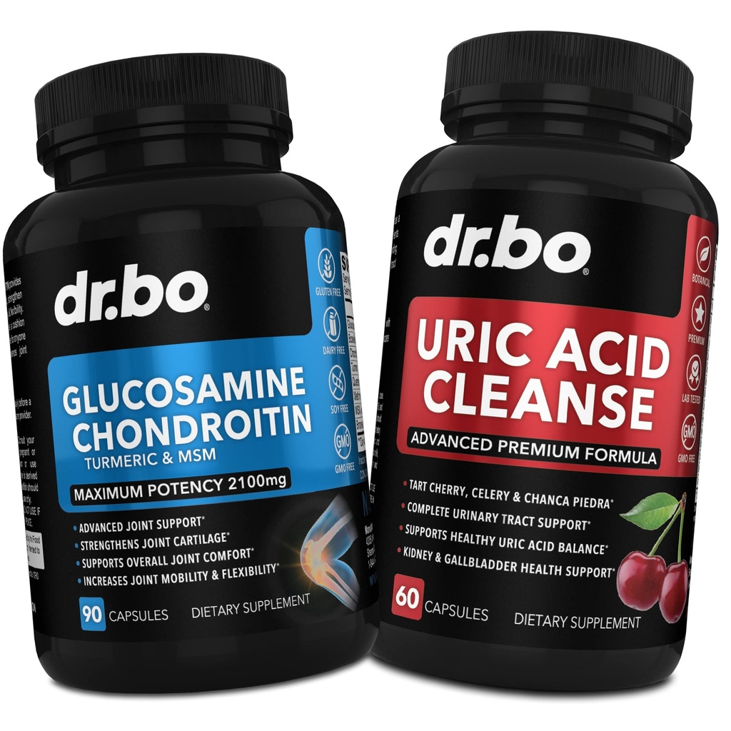 DR. BO Glucosamina Condroitina HSH Açafrão - Ácido Urico Limpeza Suplemento de suporte
