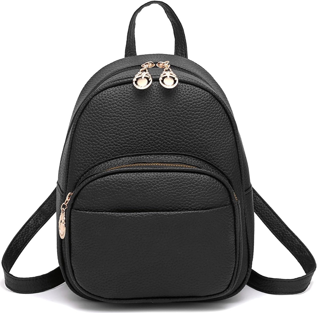 Barsine Mini mochila para mulheres Mochilas de couro Mochilas Casuais Pequeno Pacote do ombro com bolsos