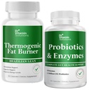 DR VITAMIN SOLUTIONS Queimador de gordura termogênico & Probióticos Enzimas Digestivas com Prebióticos para Saúde Digestiva & Alívio Bloating para Mulheres e Homens - Bundle 90 Caps