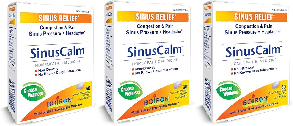 Boiron - alívio sinusal calmo - 1 cada - 60 TAB