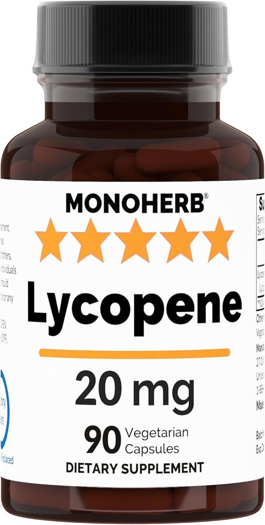 MONOHERB Lycopeno 20 mg por cápsula - 90 Veg Cápsulas