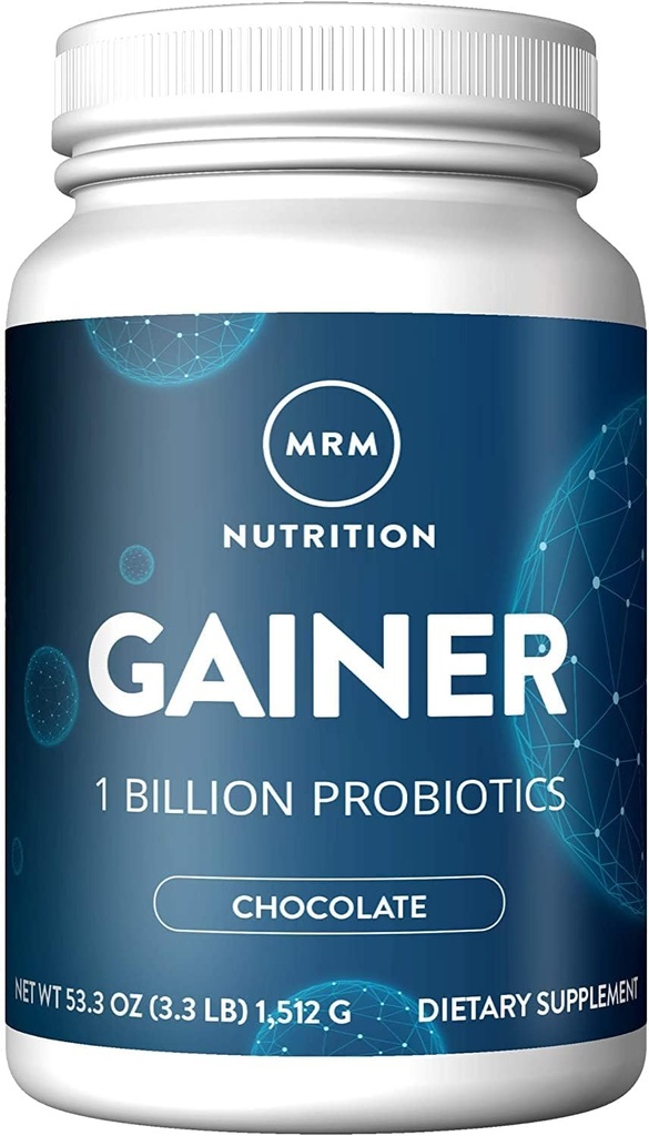 MRM Nutrition Gainer Protein with Probiotics + Postbiotics ; Chocolate Flavored ; 25g Protein ; Concentrado de Whey + Isolado + camelar Caseína ; Lento + Digestão rápida com enzimas digestivas
