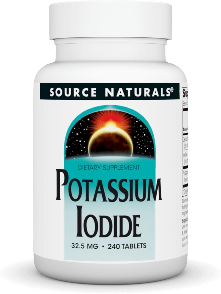 Fonte Naturals Iodeto de potássio 32,5mg, 240 comprimidos