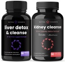 NutraChamps Liver Cleanse Cápsulas e Rim Cleanse Cápsulas 2 Embalagem