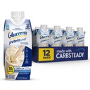 Glucerna Protein Smart Diabetes Care Shake, Baunilha, Substituição de Refeição Diabética para apoiar o gerenciamento de açúcar no sangue, 30g de proteína, 150 calorias, pronto para beber, garrafa de 11-fl-oz, 12 embalagem