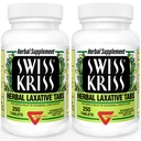Comprimidos Laxativos Suíços de Kriss Herbal, Laxantes Naturais para alívio da constipação, Senna Laxative, 250 comprimidos (Pacote de 2)