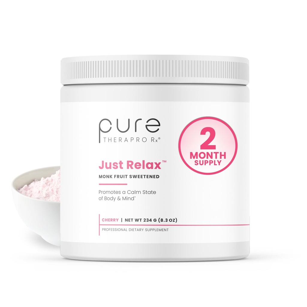 Puro Therapro Rx apenas relaxe Cherry - 60 Servings suportes de humor relaxado e pressão sanguínea saudável .