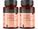 Ultra Puro Krill Oil 500mg x 240 Cápsulas (2 Garrafas) - Fonte em As Águas não poluídas da Antártida Fornecendo uma rica fonte de Astaxantina, Ómega 3 e Vitamina D