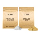 Pure Original Ingredients Brewer's Levedura e cálcio Citrate Bundle, 1 lb Cada, Sem aditivos ou enchimentos, Suplementos