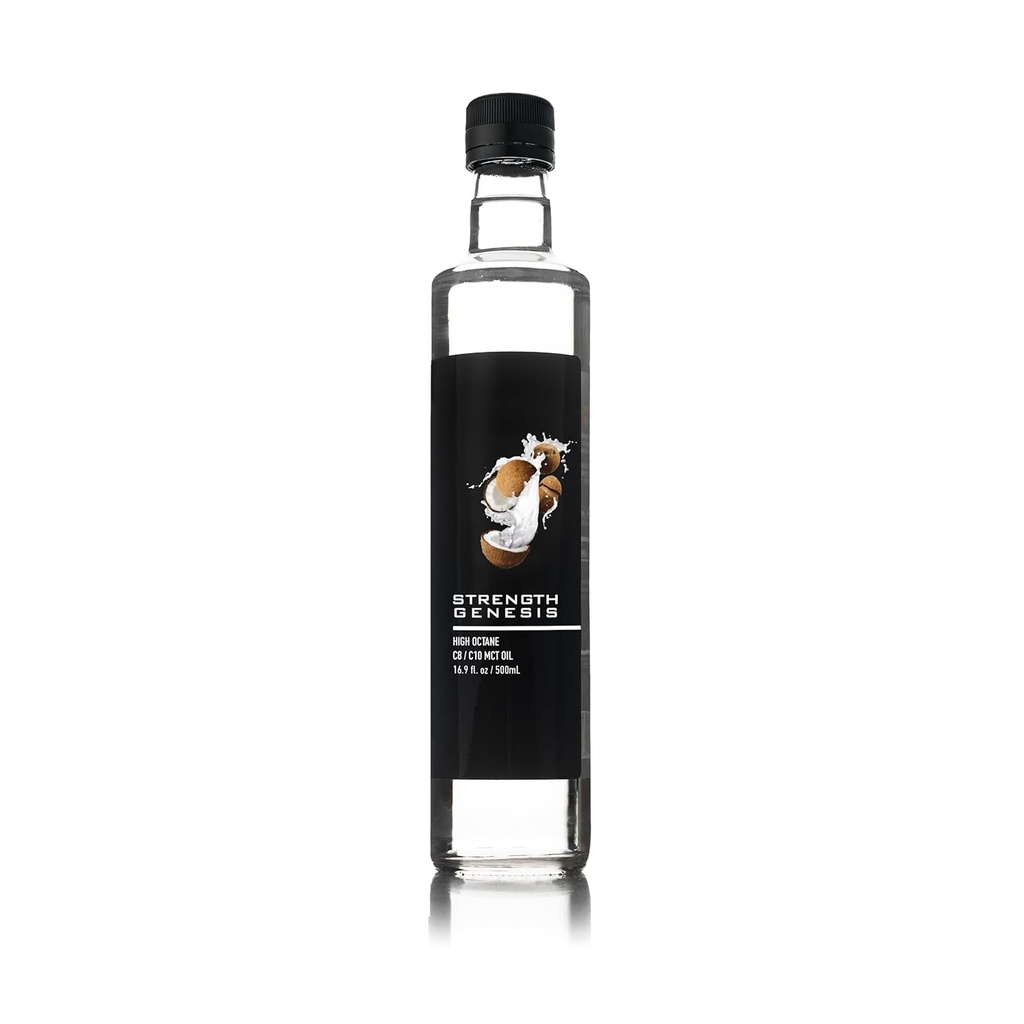 Premium MCT Oil Alto Octano C8 C10 MCT Oil 500ML BPA Garrafa de vidro grátis □ Melhor MCT Keto Café, chá, smoothies □ Puro óleo de coco MCT 60% C8 40% C10 Cogumelos não-GMO Glúten sem sabor