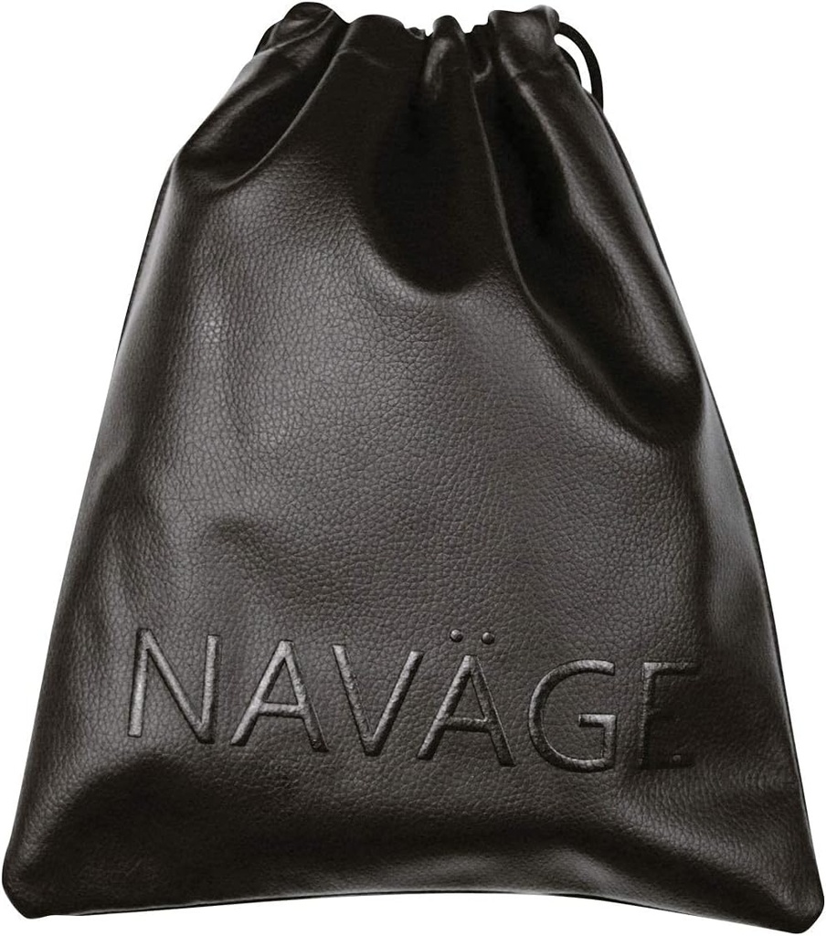 Saco de viagem Navage (Black) - Pouches de viagem de couro Vegan para mulheres e homens - Bolsa pequena personalizado-fit para o sistema de irrigação Navage Nasal - Saco de cordão versátil e bolsa de maquiagem (8.25"x10.25")