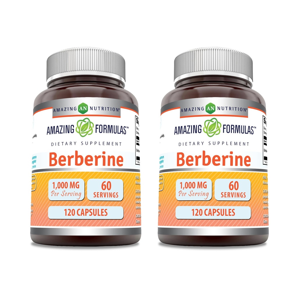 Fórmulas surpreendentes Berberine 1000mg Por Cápsulas de serviço Suplemento