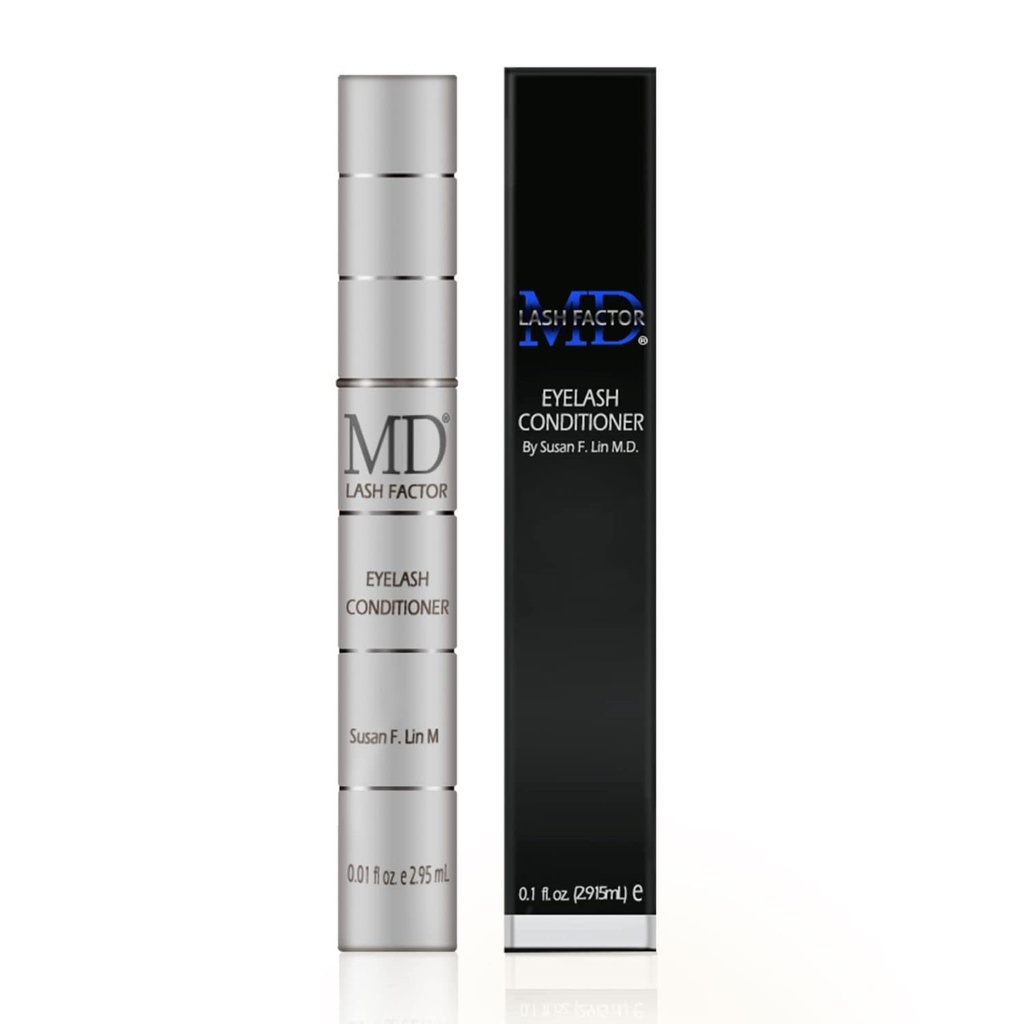 MD Lash Factor Condicionador de pestanas – 0,1 fl oz, suprimentos de 3 meses – Serum diário de lash com peptídeos e biotina para pestanas grossas