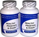 Próstata saudável e ovário - (2 garrafas contém um total de 180 Vegi-cápsulas) - Mistura de ervas concentrada - com Crinum Latifolium, Vegan Kosher Caps. Plantas de próstata para o apoio ideal*