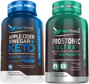 Herbtonics Apple Cider Vinagre Cápsulas Plus Keto BHB □ Burner de gordura e perda de peso Suplemento para Mulheres e Homens - Suplemento de suporte de próstata para a saúde dos homens