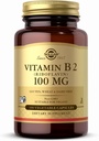 Solgar Vitamina B2 (Riboflavina) 100mg - 100 Cápsulas Vegetais - Não-GMO, Vegan, Sem glúten, Leite Livre, Kosher - 100 Serventes