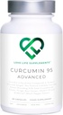 Curcumina 95 Advanced, 60 Cápsulas, Curcumina de alta resistência (O componente ativo do açafrão) com 95% de Curcuminóides + BioPerine® (Extrato de Pimenta Negra), Vitamina D, Tomate e Ginger Root, GMP aprovado