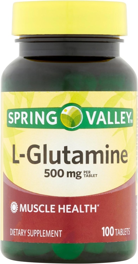 Spring Valley - L-Glutamina 500 mg, 100 Comprimidos