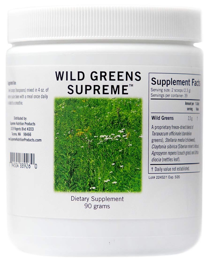 Supreme Nutrition Wild Greens Supremo, Puro 90 Grams Herbal Combination Powder