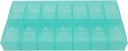 7 dias de comprimido semanal PM Organizador, ShysTech Caixa de comprimidos grande 2 vezes um dia para comprimidos / medicamentos / suplementos / vitamina (verde)