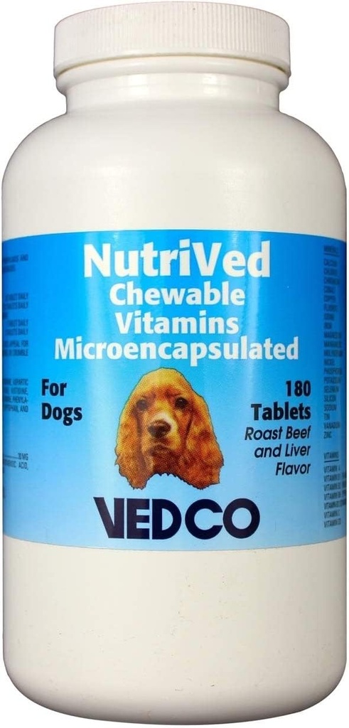 Vitaminas mastigáveis Vedco NutriVed para cães 180 comprimidos