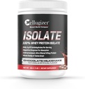 Cellugizer 100% Whey Isolate 1lb, Chocolate I 25g Proteína, Digestão rápida I 0g Açúcar, Baixo Carbo