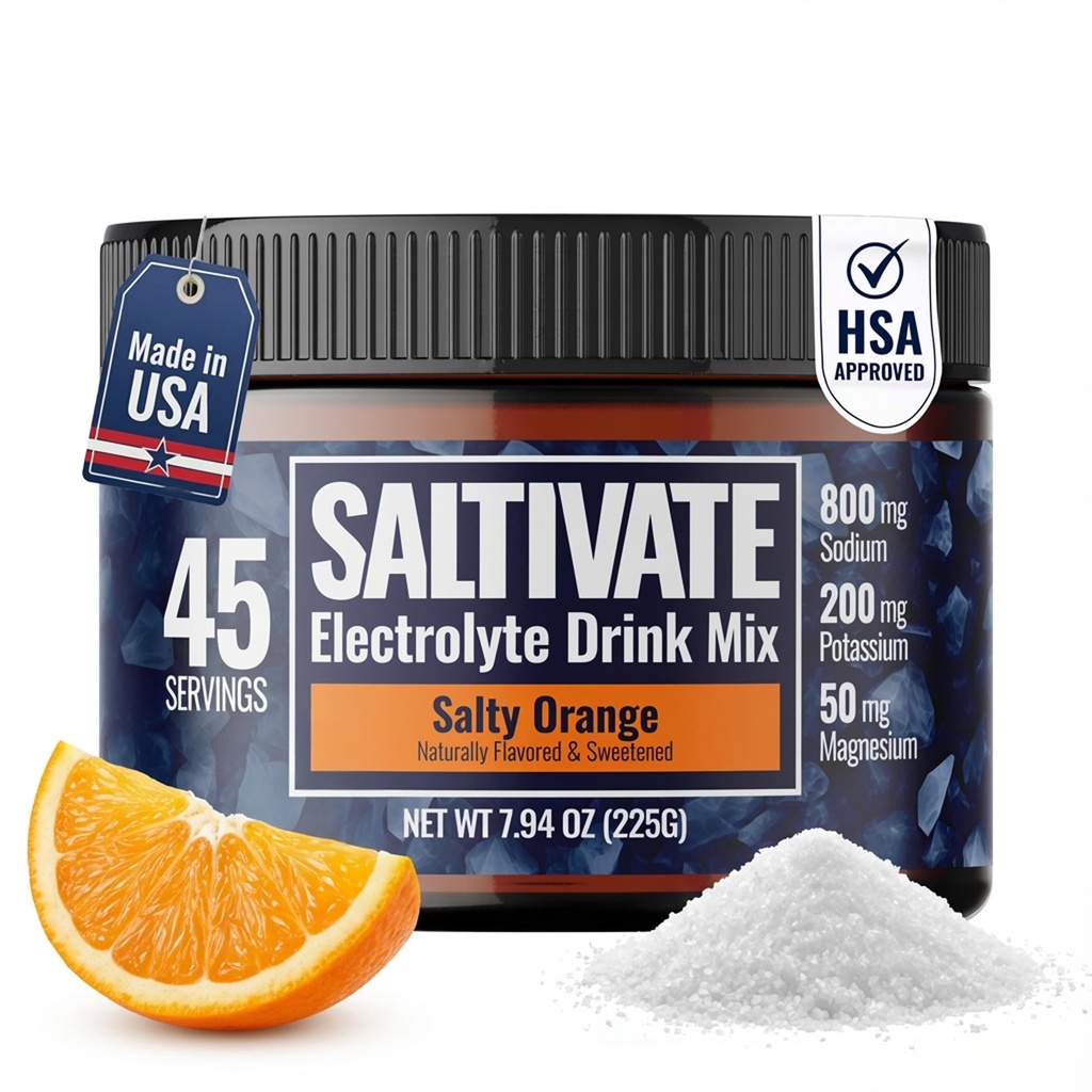 Zero Sugar Electrolyte Powder (com Stevia) □ Eletrólitos de magnésio de potássio de sódio para jejum, POTS, recuperação de suor □ Faz 45 Servings de 32 Fl Oz