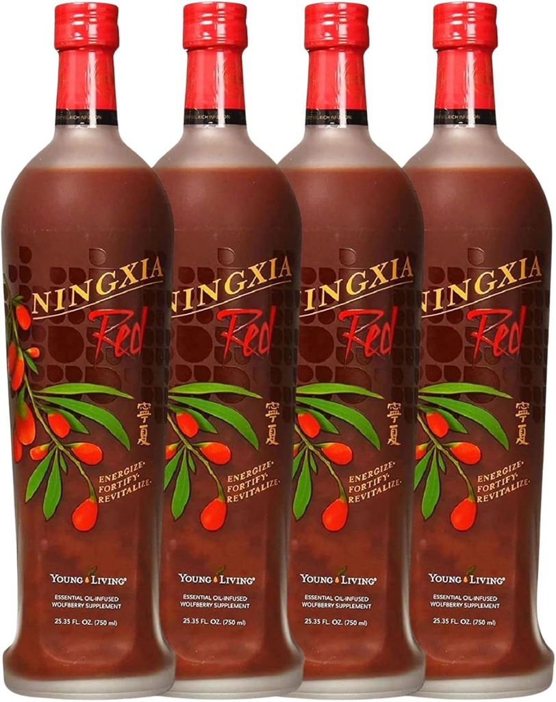 Jovem vivendo NingXia Red Antioxidant Drink □ 25,35 fl oz Supplement Superfruit com Wolfberry, Mirtilo, Romã, Laranja, Lemon & Yuzu Óleos Essenciais