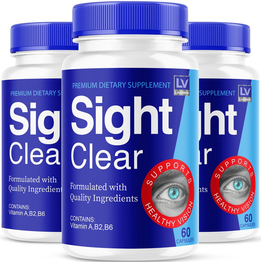 LIVORKA Sight Clear 20/20 Vision Support Supplement For Eyes - Fornecimento de 3 meses - Pacote de 3