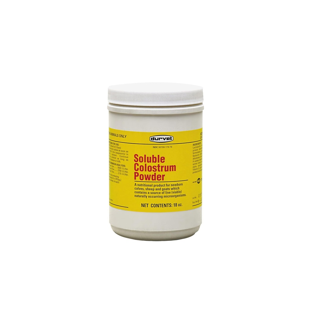 Pó de Colóstromo Solúvel Durvet, 18 Ounce Container