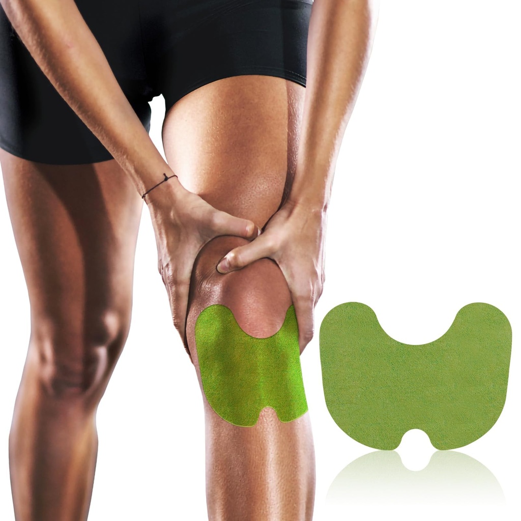 Ishancare Knee Patches - 24 Count Warming Herbal Plaster Remendos de calor de força máxima, 8 horas de aquecimento profundo Articulação de força extra Patch calmante para joelhos, costas, pescoço, ombro
