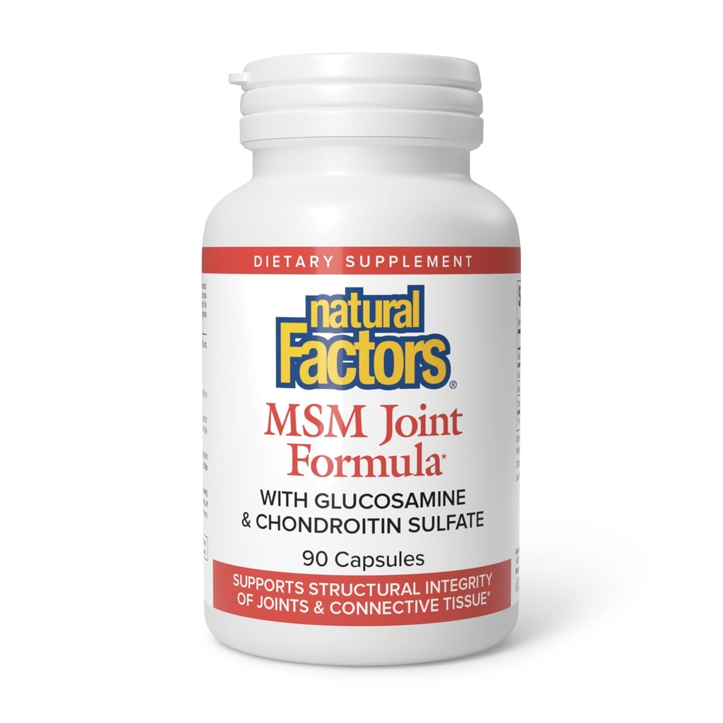 Factores Naturais, Fórmula HSH Conjunta, Suporta Articulação Saudável, Músculo e Cartilagem com Glucosamina e Sulfato de Condroitina, 90 cápsulas (90 porções)