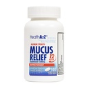 HealthA2Z® Mucus Relief . Guaifenesina 1200 mg .. 100 Comprimidos .. Força máxima .. 12 horas .. Expectante .. alivia o congestionamento do peito ..