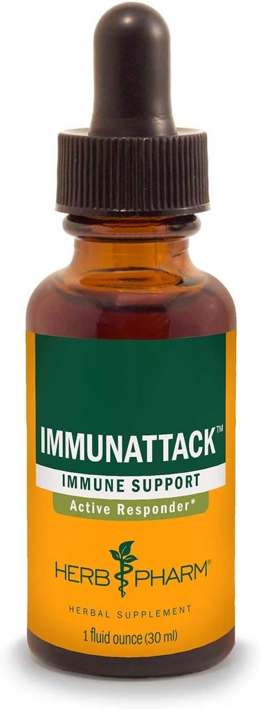 Herb Pharm Immunatack Fórmula líquida de ervas para suporte do sistema imunológico - 1 onça (FIMAT01)