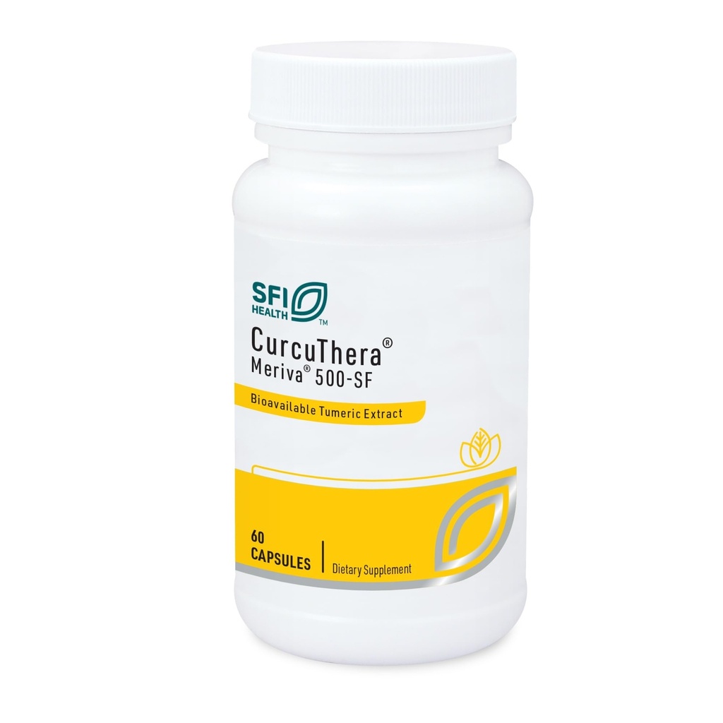 Klaire Labs SFI Health CurcuThera - 500 Milligrams Meriva Curcumin Complex com 29x maior biodisponibilidade & patenteado Phytosome Delivery Technology, Hypoallergenic, Vegan (60 Cápsulas)