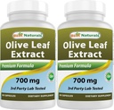 Best Naturals 2 Pack Olive Leaf Extract 700mg 90 Cápsulas (Total 180 Cápsulas)
