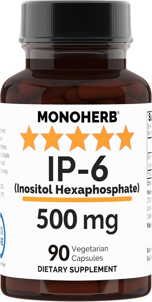 MONOHERB IP-6 Inositol Hexafosfato 500 mg por cápsula - 90 Veg Cápsulas