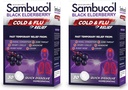 Sambucol Comprimidos de alívio de gripe e frio - Homeopático Cold Medicine, Nasal & Sinus Congestion Alief, Uso para Nariz Runny, Tosse, Cold Remedy para Adultos - Black Elderberry, 30 Count, 2-Pack