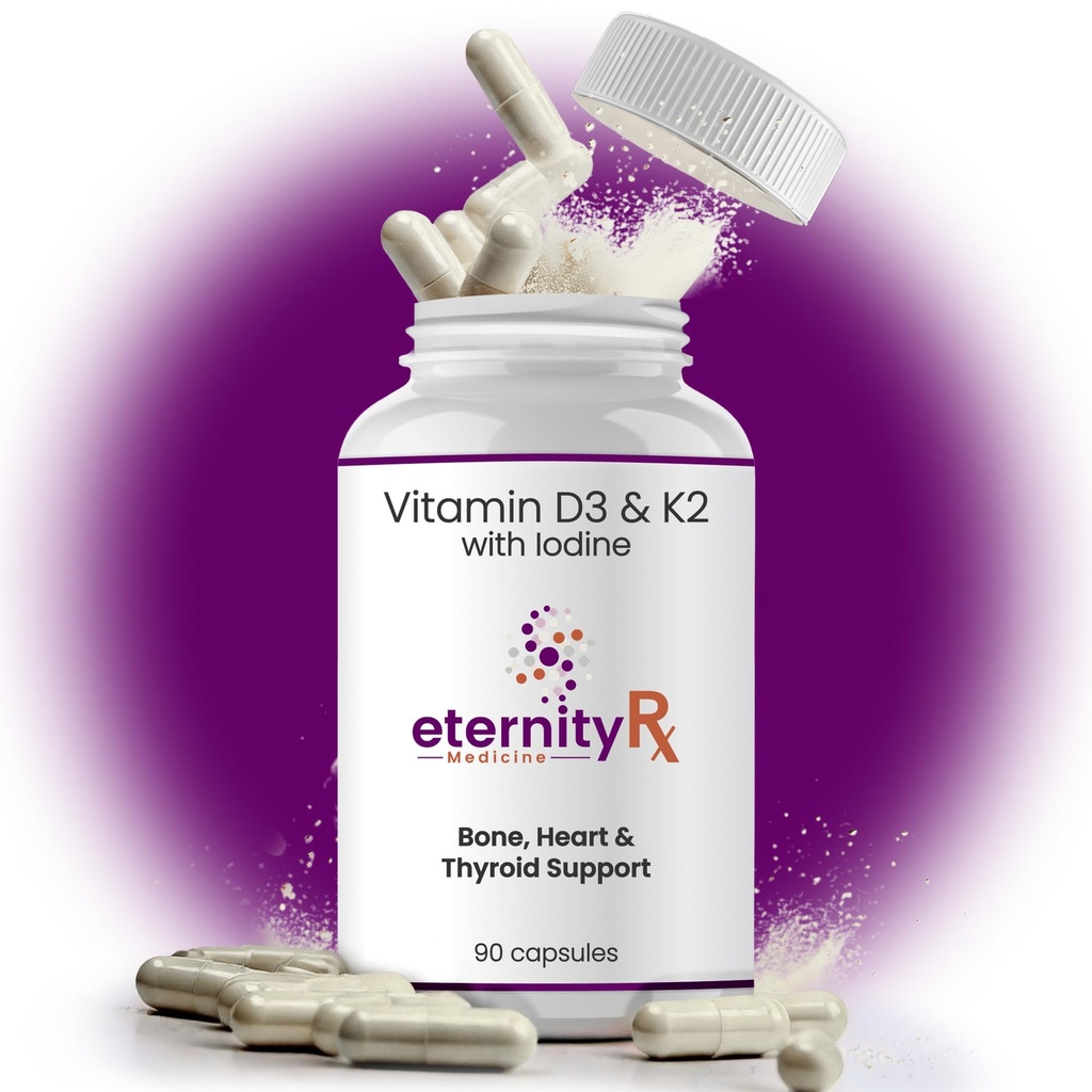 Vitamina D3 K2 5000 UI – Suplemento de alta potência D3 e K2 para suporte ósseo, cardíaco e imunológico – Doutor Formulado – 90 Cápsulas Fácil de Lavar – Não-GMO, EUA Made