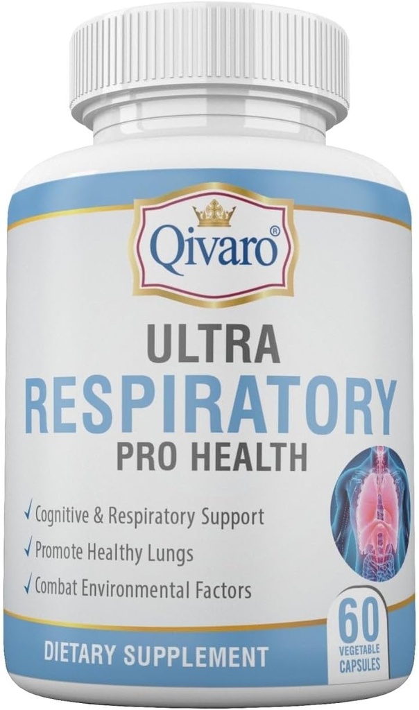 Ultra Respiratory Pro Health – Ajuda na manutenção da saúde pulmonar e respiratória geral – Infundido com Butterbur e Extrato Feverfew - 60 Cápsulas