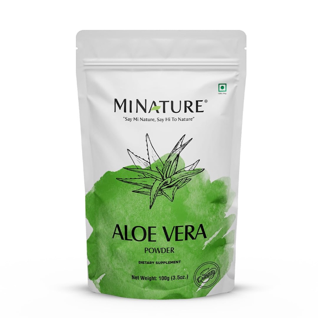 Mi Nature 100% Aloevera Pó (Aloe Barbadenis) 100g (3,5 oz)