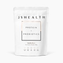 JSHealth Vegan Pea Protein Powder com Probióticos - Vanilla Bean Flavor - Gluten Free, Non GMO, Planta Based Protein Drink Mix, 300g