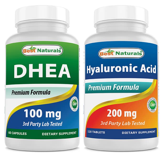 Melhores naturais DHEA 100mg & ácido hialurônico 200 mg